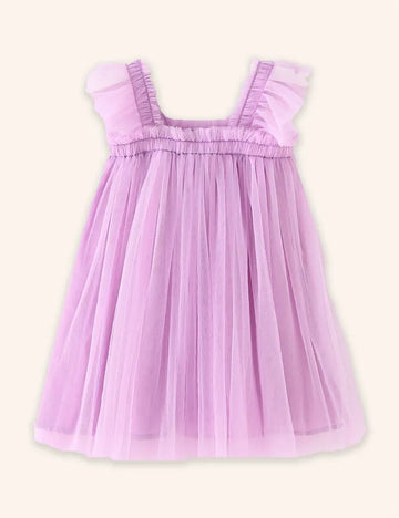 Rochie de tul frill cu mâneci